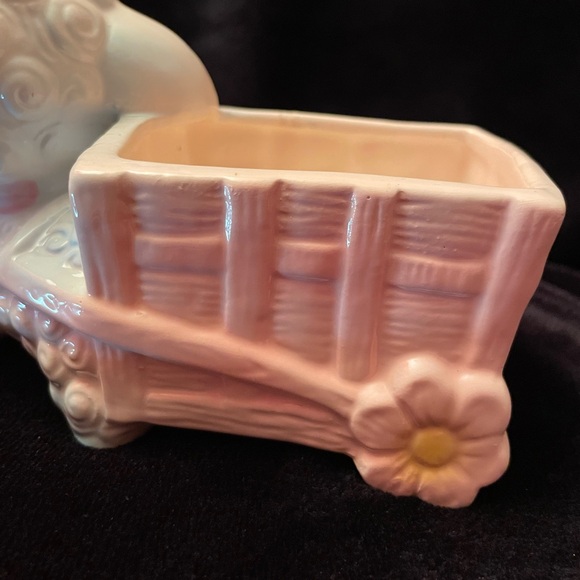 Vintage MCM Rubens Originals Los Angeles Lamb & Cart Planter made in Taiwan 9144 - Picture 7 of 15